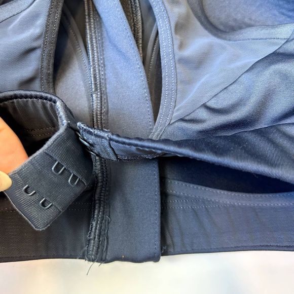 Calia By Carrie Underwood Go All Out Zip Front Sports Bra Size 36D Ardosia Slate - Picture 12 of 15